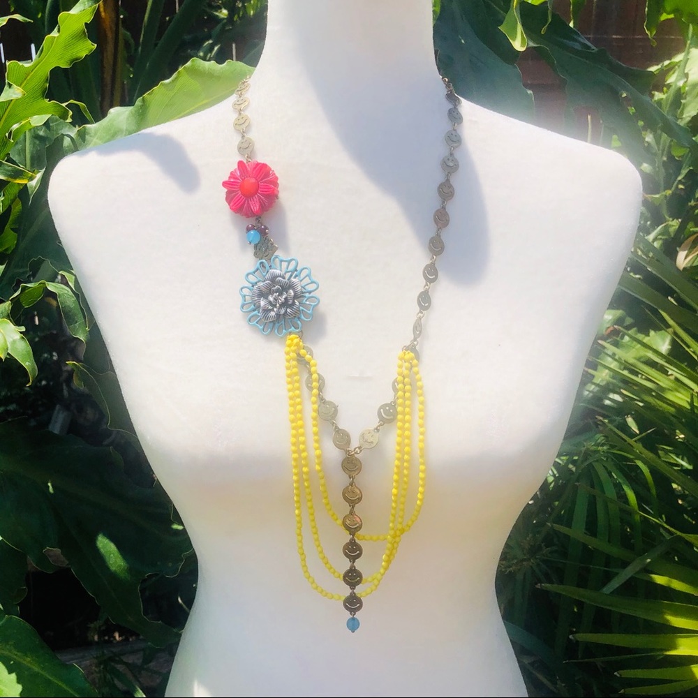Vintage Lucky Brand Yellow necklace